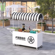 Night Market Stall Commercial Flower Cart Food Cart Street Stall Promotion Snack Cart Outdoor Small 