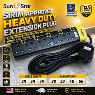 Sunstar Extension Plug Trailing Socket Extantion Wayer Extension Cabang Heavy Duty 2m 3m 5m 5 Meter 