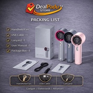 Dealpadu High Speed Handheld Fan 100 Gear Turbo Strong Wind Mini Fan Portable Kipas Tangan LED Displ