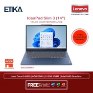 Lenovo IPS3 82XA002MMJ Laptop | Intel i3-N305, 8GB, 512GB, 14" FHD, MS Office, W11 | IdeaPad Slim 3 