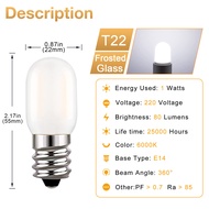 3 cái Dimmable E12 E14 Led Mini Edison Bulb 1 Wát T22 Frosted bóng đèn dây tóc 90% tiết kiệm năng lư