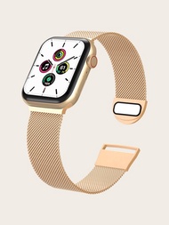 Correa de reloj compatible con Apple Watch unicolor de metal