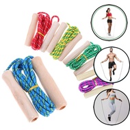 Jump Rope Exercise Equipment Wooden Handle 2.8 Meters Long 9 Feet Jump Ropes Wooden Handle
