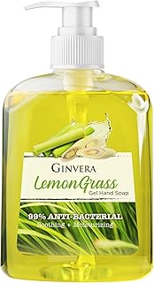 Ginvera Lemongrass Gel Hand Soap, 0.5 liters