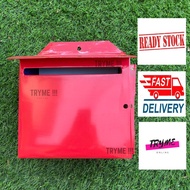 Metal Red Post Letter Box/ Metal Mail Box/ Peti Surat Besi/ Mailbox/ Letterbox