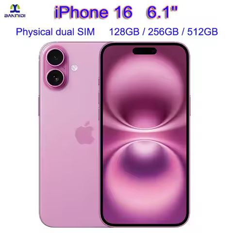 6.1" Original iPhone 16 Mobile Phone 128GB 256GB 512GB ROM Super Retina XDR OLED 48MP Cameras iOS 18