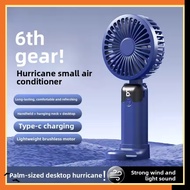 [Ready Stock] 20000mAh Mini Fan 5-Speed Wind Portable Handheld Fan Character LED Display Portable Ha