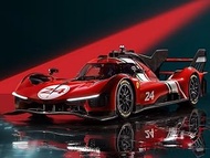 499P Modificata #24 Red Launch Version with Acrylic Display Case 1/18 Model Car LS18RC028