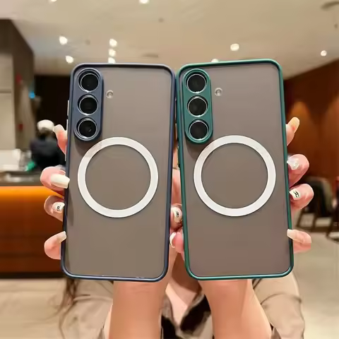 Matte Translucent Magnetic Case For Samsung Galaxy M05 M15 M35 M55 M55S M07 M17 For Magsafe Wireless