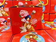 Vỏ Hộp giấy đựng trà chè táo đỏnho yến baby lên set quà tết tháp lễ oản tài lộc Tết 2025