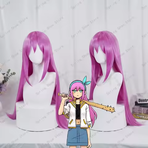 OMORI Aubrey Cosplay Costume Synthetic Hair Rose Red Long Styled Halloween Party Wig