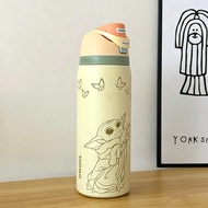 Stainless Steel Insulated Cup Baby Yoda Pattern 32oz Water Bottle