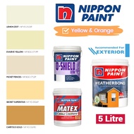 [Xhome] NIPPON PAINT Exterior (5 Litre) Weatherbond/Q-Shield/Matex - Yellow & Orange Collection