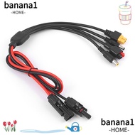 BANA  Panel Extension Cable, MC4 to DC5521 7909 XT60 Female Connector 4 in 1  Wire, Connector 1m Len