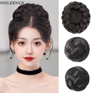 XINLEENCX Fake Hair Bun Invisible Stylish Simple Donut Roller Hairpiece Heat Resistant Fiber Hair Ac