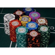 40mm 14g Premium Monte Carlo Casino Poker Chips Poker Set Texas Poker Game Playing Card Chip Texas C