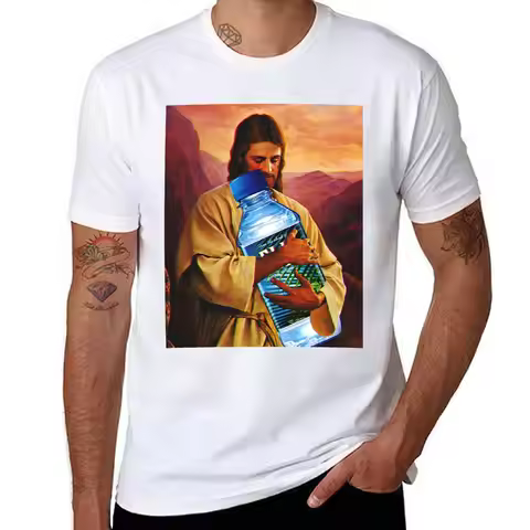 Fiji Jesus T-Shirt Comfortable Work Wear Tee