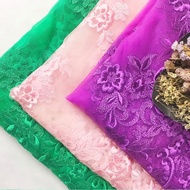 Lace Fabric Embroidery Fabric Three-Dimensional Floral Embroidery Drape Mesh Base Fabric
