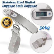 Stainless Steel Digital Luggage Scale 50kg Precision Portable Baggage Scale ที่ชั่งน้ำหนักกระเป๋าเดินทาง เครื่องชั่งน้ำหนักมือถือ เครื่องชั่งกระเป๋า ดิจิตอล แบบพกพา