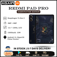 Xiaomi Redmi Pad Pro China Rom Snapdragon 7s Gen 2 12.1inch 120Hz 10000mAh 33W HappyPotter Edition  Android 14 HyperOS