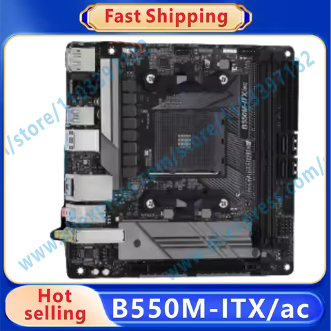B550M-ITX/ac Mini-ITX Motherboard B550 AM4 DDR4 64GB HDMI USB 3.2 2xSATA