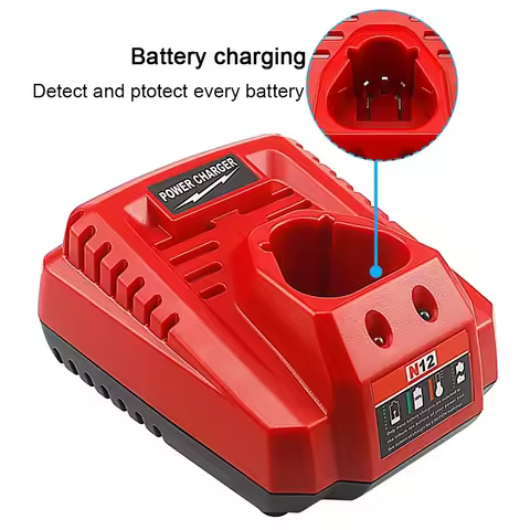 Upgrade Battery Charger For Milwaukee M12 N12 Lithium-Ion Battery 3A fast charging Replacement 48-11