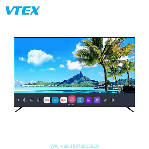 Frameless 4K Smart LED LCD TV Newest Design 55 65 75 Inch Wide Screen UHD TV for Hotels