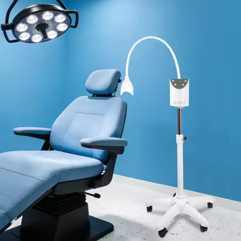 Dental Teeth Whitening Machine Adjustable Height Stand Teeth-whitening Light Remote & Panel Dual Con