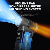 V6Aluminum Handheld Fan 900000RPM High Power Air Blower Fan Strong Winds 55m/S Brushless Motor Vacuu
