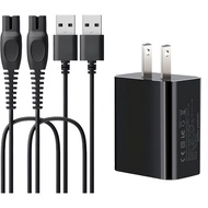 Pengecas USB Qjin 5V untuk Philips Norelco OneBlade QP1424 QP1924 QP2724 QP2834 QP4530, Pencukur X90