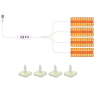 LED Grow Light Full Spectrum Grow Light Strips with 5 Dimmable Levels and 8/12/16H Timer 72 LEDs Pla