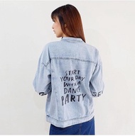 jeans jacket Stradivarius/ painting jacket stdr/ denim jacket