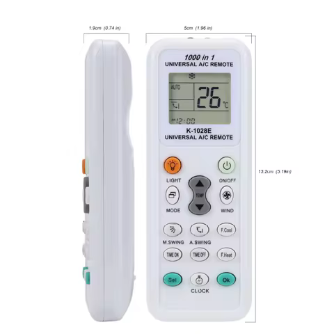 Universal K-1028E Low Power Consumption 1000 In 1 Air Condition Remote LCD A/C Remote Control Contro