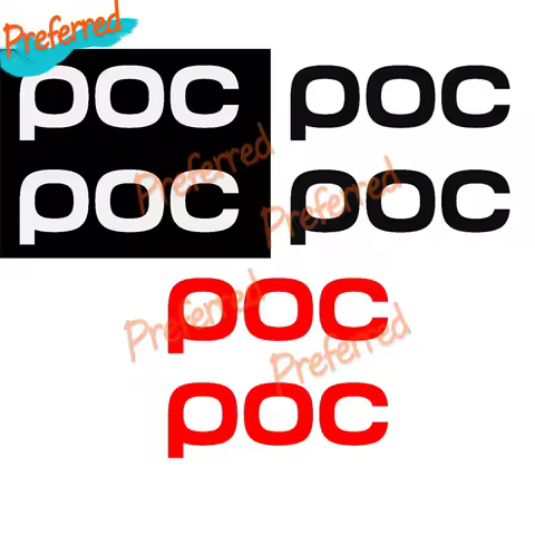 2x Poc Car Sticker Personality Decal Snow Helmet Skateboard Car Vinyl Car Window Trunk Racing Motorc