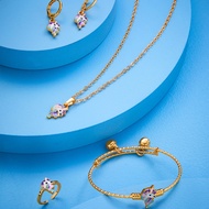 75S Set Perhiasan Anak Titanium Emas Lapis Terbaru Anti Karat Muda 24k