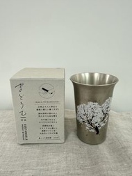 🇯🇵丸毛高木陶器 日本製櫻花圖案冷純銅杯酒杯保溫保冷Sake Cup Temperature Change 