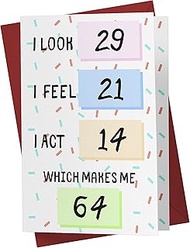 Funny 64th Birthday Cards for Women Or Men β for Friends, Family, Lover, Etc. β Funny Birthday Cards