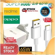 OPPO REALME SUPERVOOC SUPERDART TYPE-C USB 65W FAST-CHARGER WITH DATA CABLE FOR FIND X R17 PRO RENO 4 PRO