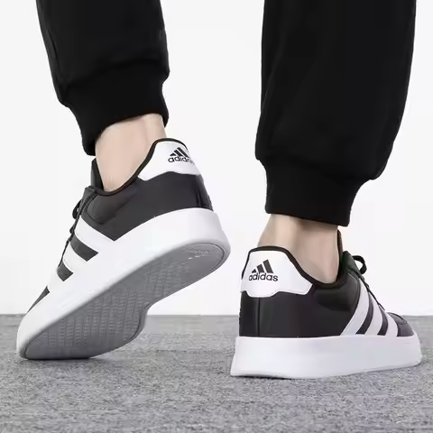 New Adidas 2026 Mens Tennis Shoes HP9425 Black White Casual Sneakers