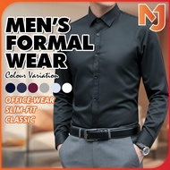 McJoden - LOUIS Men Formal Button Smart Casual Long Sleeve Slim Fit Kemeja Suit Shirt