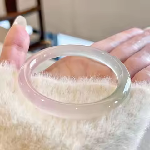 Natural Pink Jade Bangle Women Healing Gemstone Fine Jewelry Genuine Myanmar Jadeite Grade A Burma J