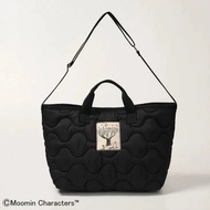 Japan MOOMIN X KIPPIS emook magazine quilted puffy puffer cloud black crossbody sling tote bag green