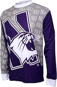 NCAA Northwestern Wildcats Long Sleeve Performance BMX Jersey Boys'