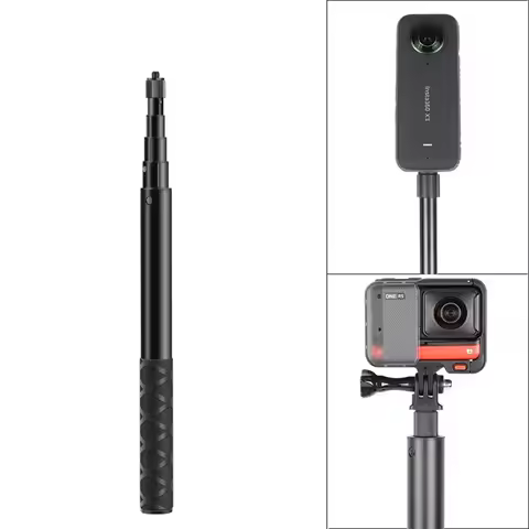 Long 120cm Pull-out Invisible Selfie Stick for Insta360 ONE X4, X3, X2, X, Insta360 ONE R, RS, Insta