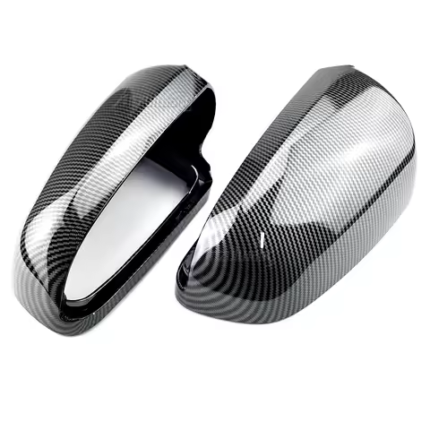 Carbon Pattern Side Wing Mirror Caps For Audi A4 B6 B7 A6 C6 (2003-2007) S4 1:1 Replacement Covers
