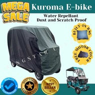 KUROMA EBIKE WITH BACK PASSENGER SEAT COVER HIGH QUALITY WATER REPELLANT DUST PROOF BUILT IN BAG