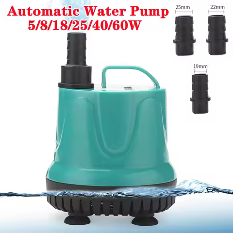 5/8/18/25W High Pressure 360 ° Waterproof Submersible Pump Automatic Water Pump Aquarium Fish Tank P