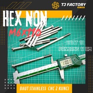 DRAT BOLT 10 M6 LENGTH 11 CM STAINLESS CNC 2 KEYS HN M6x110 M6 x 110 by Tj Factory (Price 1 PCS)