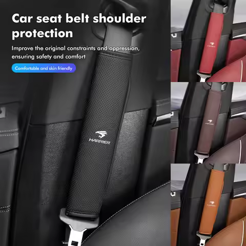 For Toyota 1/2PCS Leather Universal Car Styling Seat Belt Cover Shoulder Protector Pad Harrier 30 60