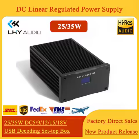 LHY Audio Tiger Fish 25/35W DC Linear Mounted Power Supply DC5/9/12/15/18V Audio USB Decoding Set-To